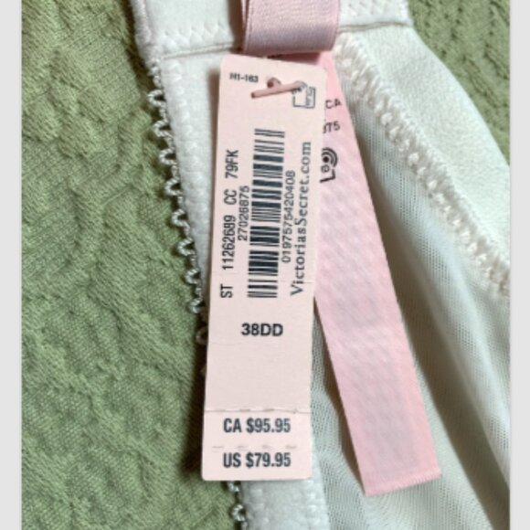 Dream Angels Fabulous by VS Unlined Pink Peony Embroidery Full-Cup Bra 38DD Set - Picture 11 of 15